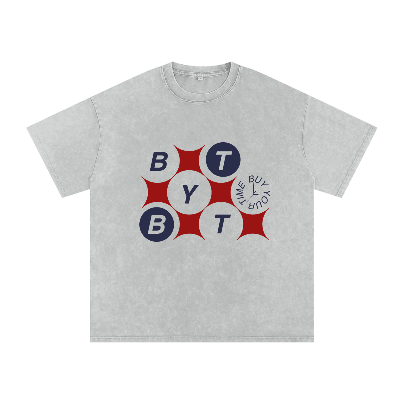 Snow Washed Oversized Cotton T-Shirt