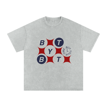 Snow Washed Oversized Cotton T-Shirt